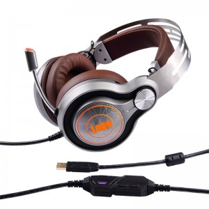 2018 nye PRO USB 7.1 gaming headset over øre til pc, bærbar computer, XBOX ONE, PS4